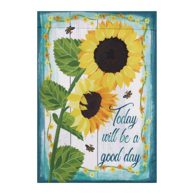 Today will be a Good Day, Garden Burlap