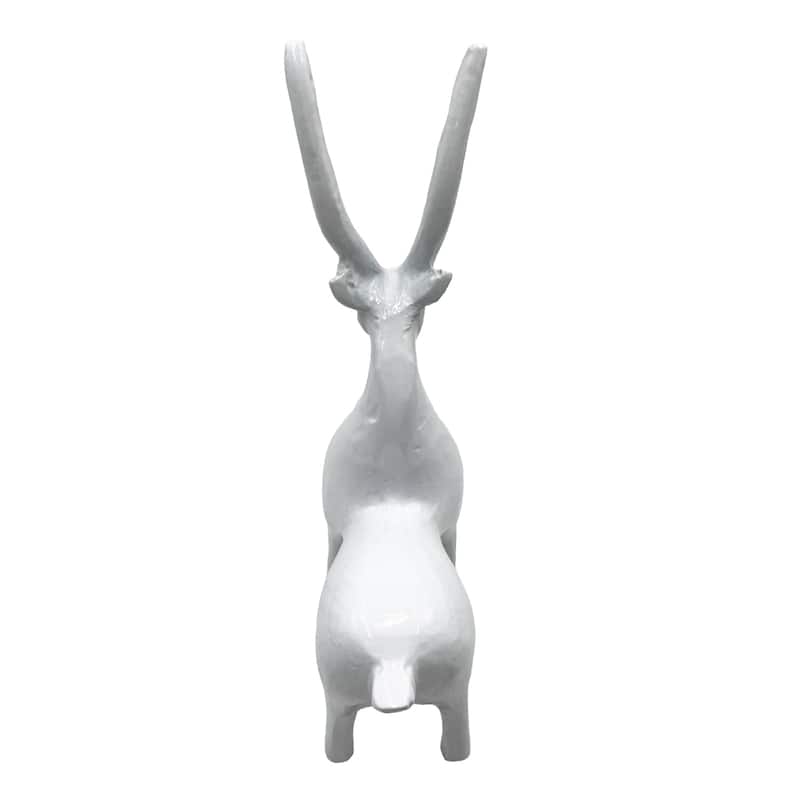 12 Inch Tall Decorative Handmade Aluminum Goat Sculpture - 6 x 3 x 12 in