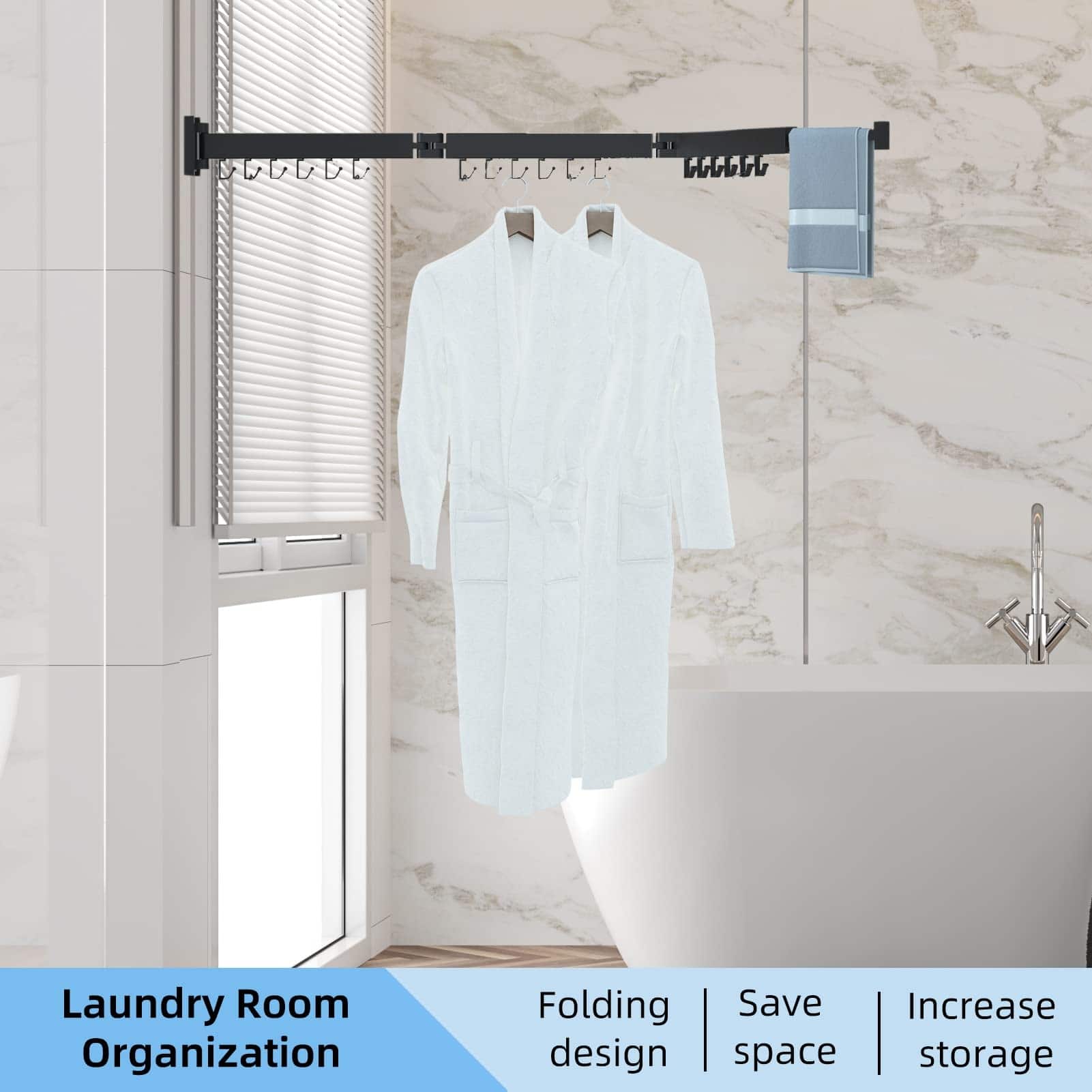 3 Fold Kelisiting Retractable Clothes Drying Rack Bed Bath & Beyond 39907719