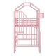 preview thumbnail 8 of 9, Pink Staircase Metal Loft Bed with Roof Design and Storage Box, Twin Size