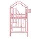 preview thumbnail 5 of 14, Stylish Metal Loft Bed with Roof Design and A Storage Box, Twin, Pink