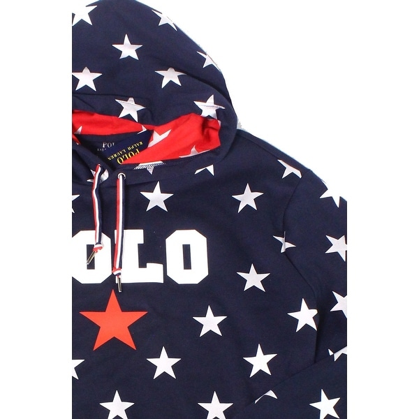 blue hoodie with white stars