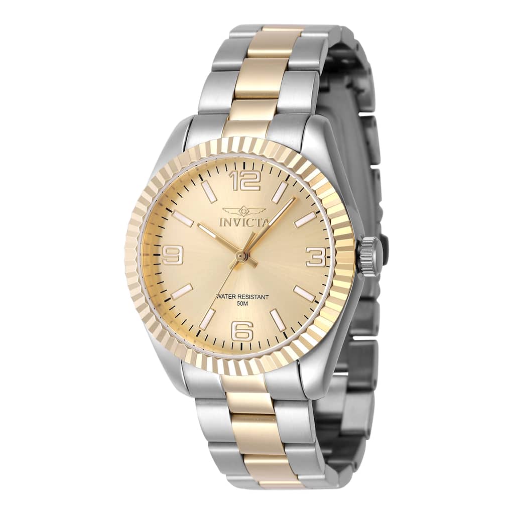 Invicta Women's 47472 Specialty Quartz 3 Hand Gold Dial Watch