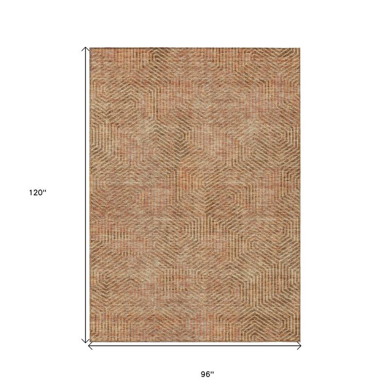 HomeRoots Geometric Transitional Rectangle Outdoor Rug