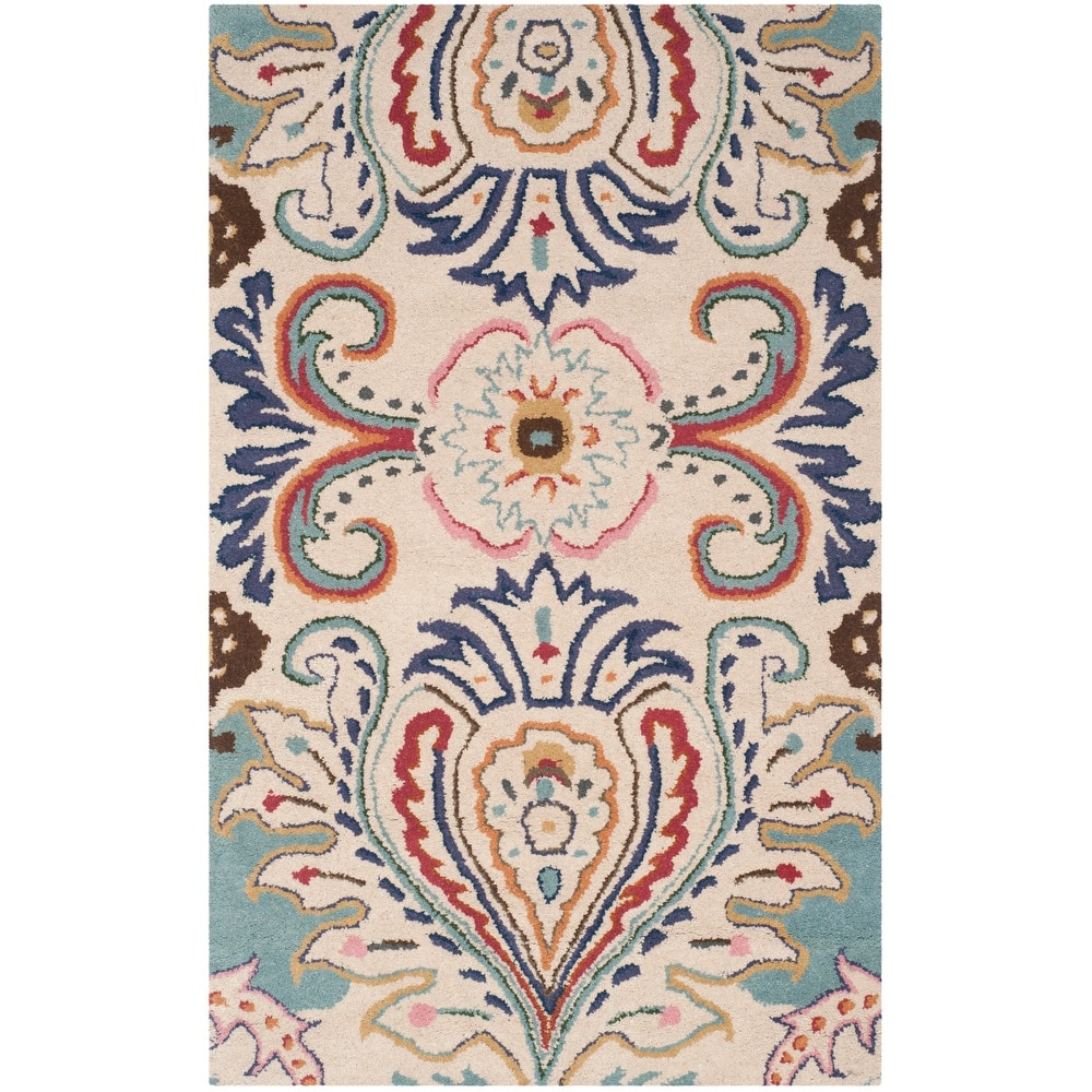SAFAVIEH Handmade Bella Manjulata Floral Wool Rug