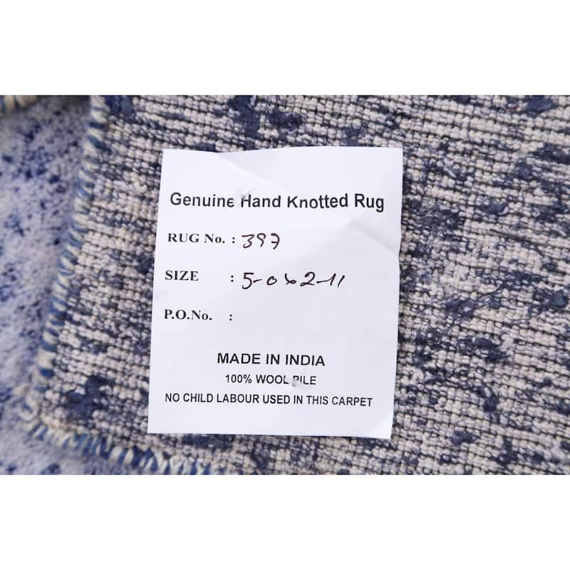 Modern Gabbeh Oriental Kitchen Area Rug Wool Handmade Carpet - 2'11" x 5'0"