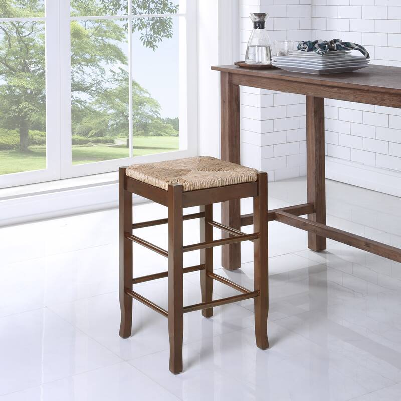SQ Rush Backless Wood 24-inch Counter Stool