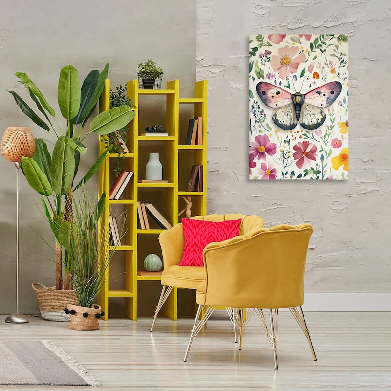 Stupell Botanical Butterfly & Herbs Canvas Wall Art Design By The Dutch Lady