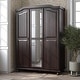 preview thumbnail 34 of 43, Palace Imports 100% Solid Wood Kyle 3-Door Wardrobe Armoire with Raised Panel or Mirrored Doors
