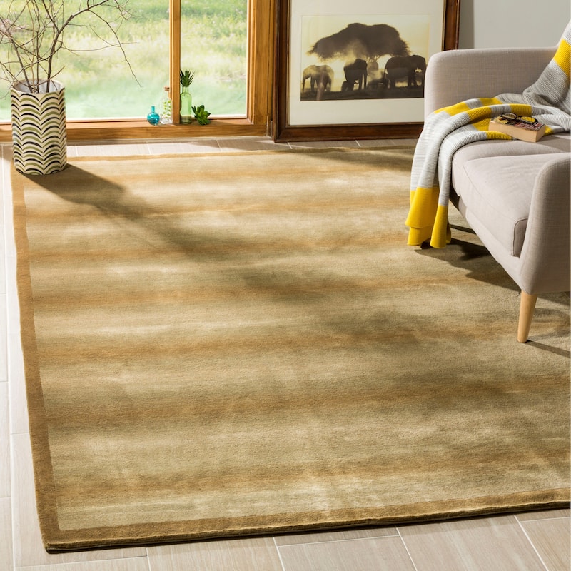 SAFAVIEH Couture Hand-knotted Tibetan Kasey Modern Wool Rug - 8' x 10' - Red - Rectangle