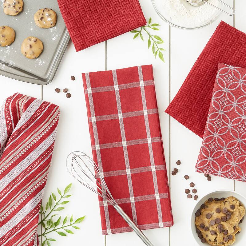 DII Assorted Kitchen Dishtowel & Dishcloths (Set of 5)