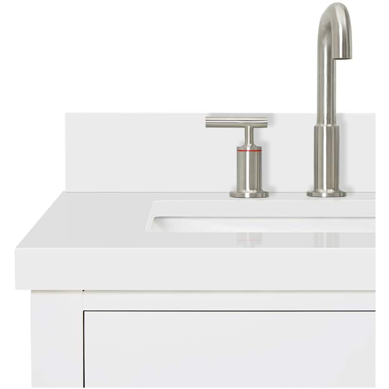 Ariel H037SLWQRVO Bristol 36" Thick Quartz Vanity Top