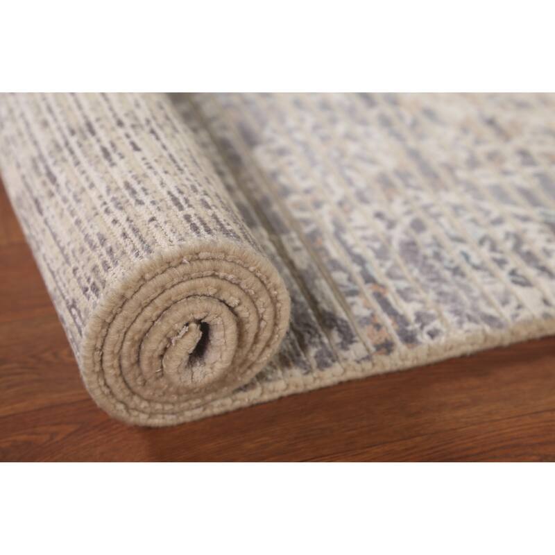 All-Over Abstract Modern Accent Rug Handmade Wool Carpet - 3'0"x 5'3"