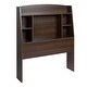 preview thumbnail 6 of 17, Bella Twin Bookcase Headboard, Espresso