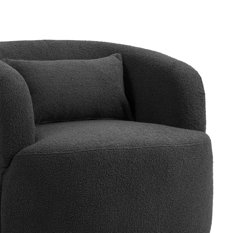 Modern 360-degree Rotation Teddy Barrel Chairs