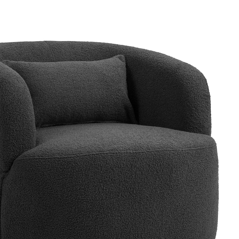 Single Accent Chair Teddy Swivel Barrel Chairs