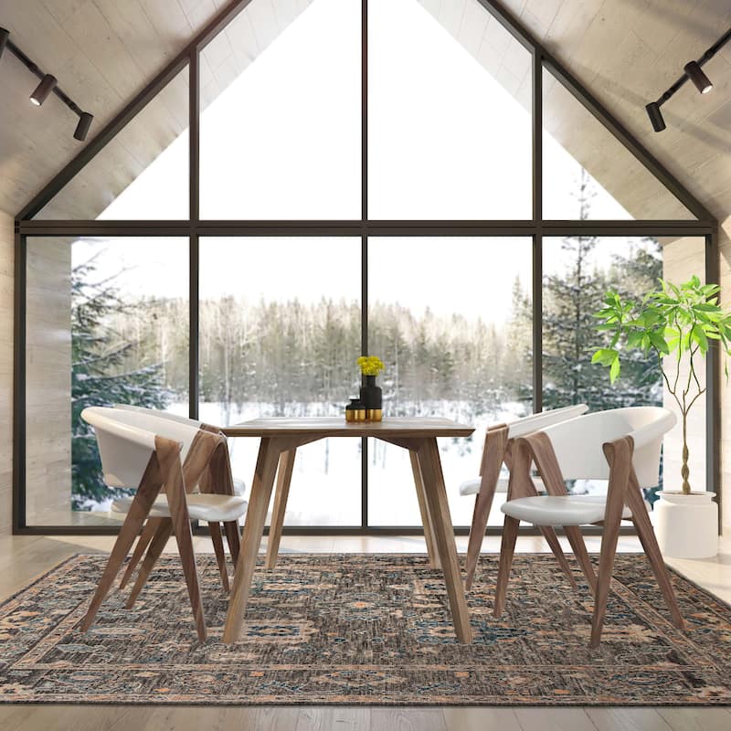ECARPETGALLERY Hand-knotted Jules Serapi Dark Grey Wool Rug - 7'11 x 10'1