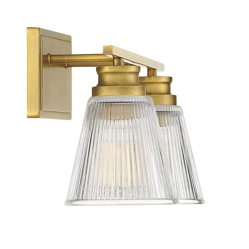 Meridian M80040 2 Light 16" Wide Bathroom Vanity Light with Ribbed