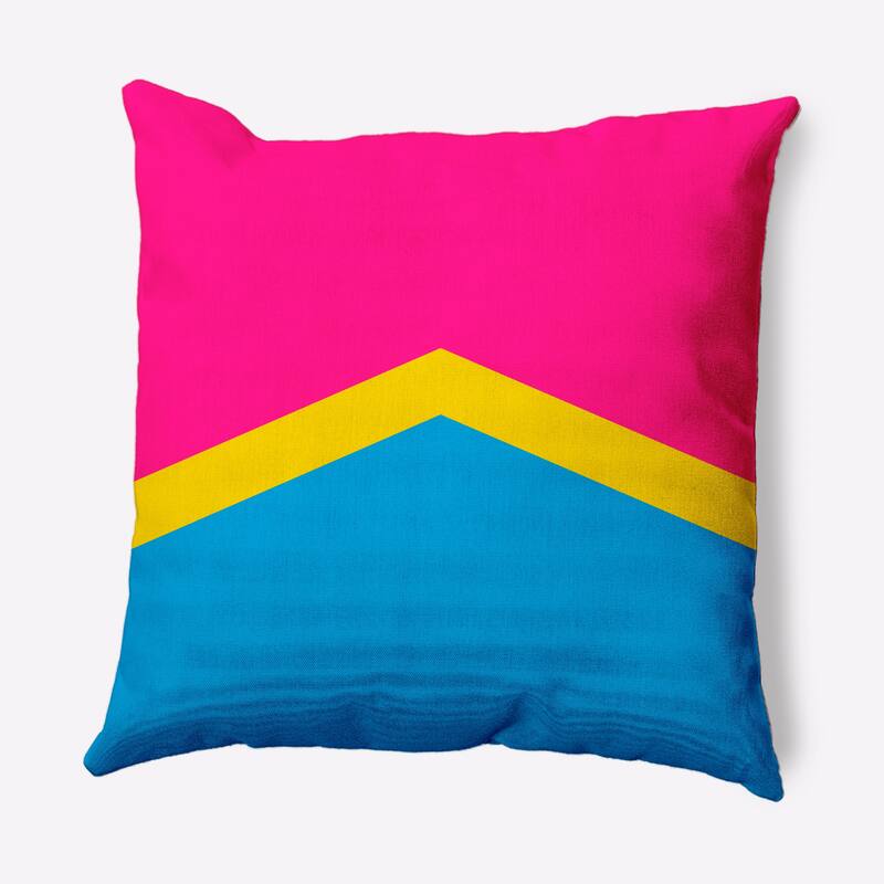 Pride Chevron Outdoor Throw Pillow - 16" x 16" - Pansexual Chevron