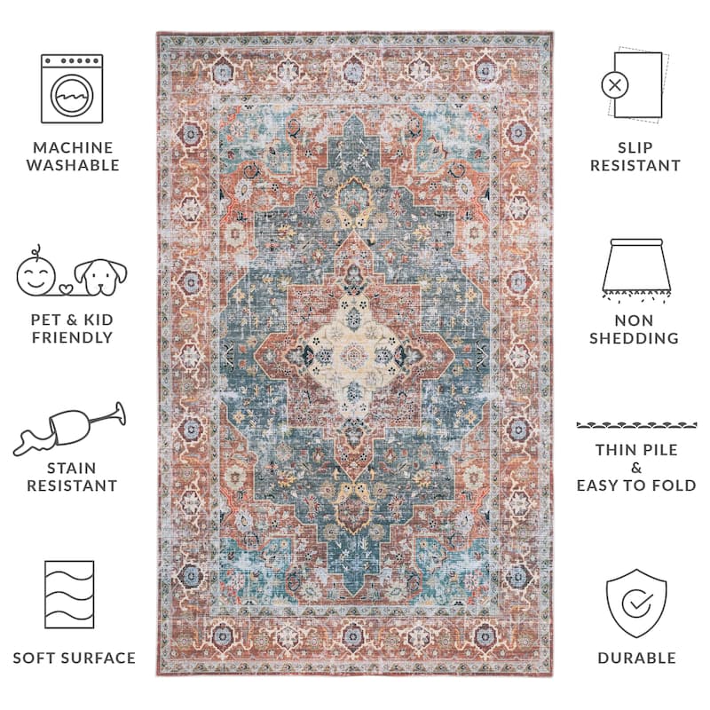 SAFAVIEH Arizona Ketrin Vintage Machine Washable Rug