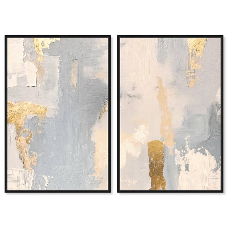 Gilded Driftwood II Canvas Set of 2 by Art Remedy - 30" x 45" - Black
