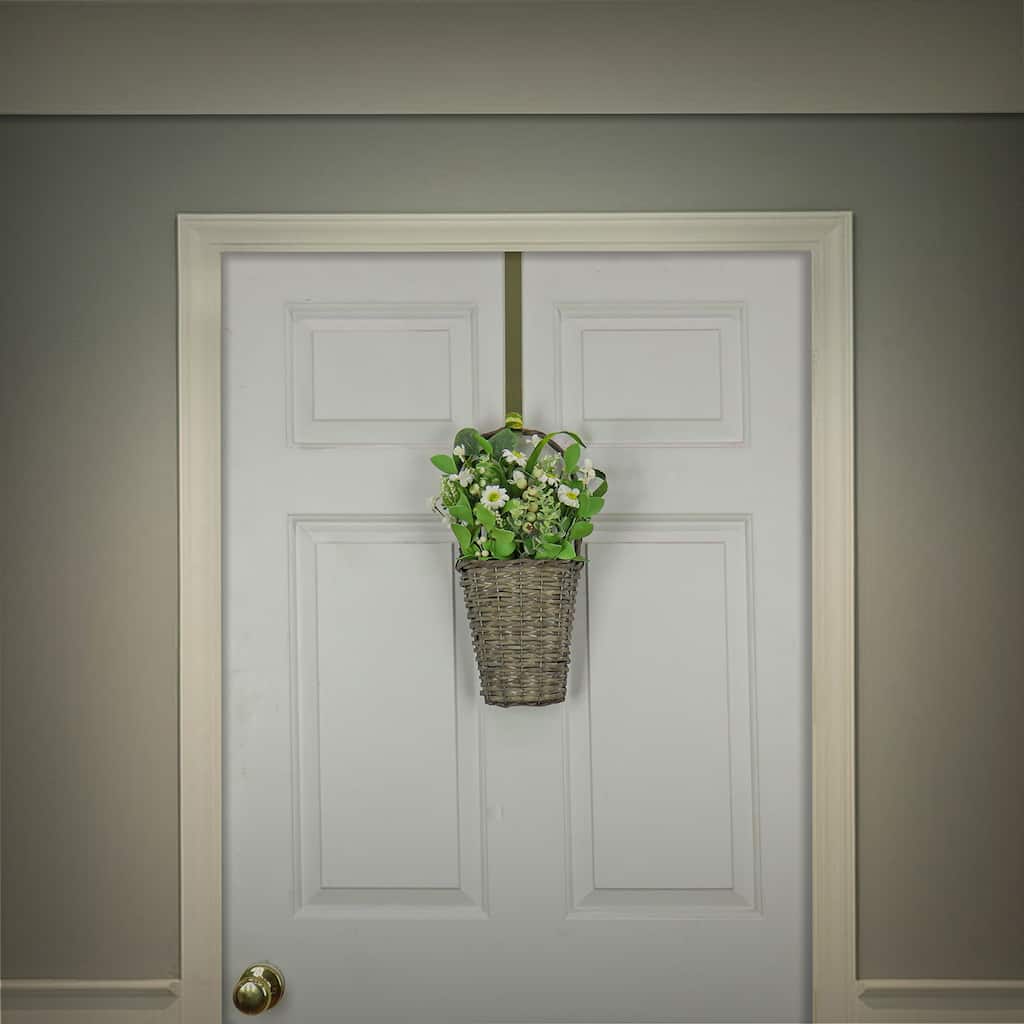 National Tree Company 18 in. Daisies and Berries Wall Basket - 18 in