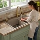 preview thumbnail 72 of 81, Karran Drop-In Quartz 33 in. 1-Hole 60/40 Double Bowl Kitchen Sink Kit