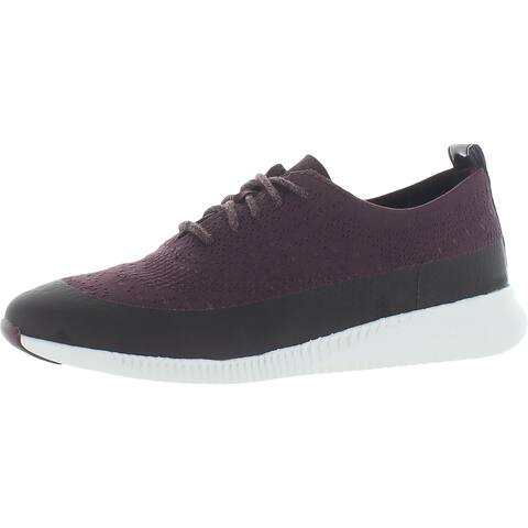Cole Haan 2 Zerogrand Women's Knit Colorblock Lace-Up Oxfords - Wine Tasting Knit