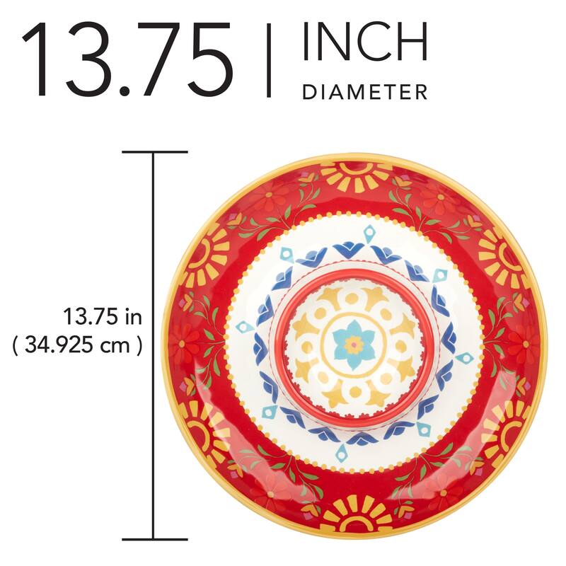 Certified International Spice Love Chip & Dip - 13.75" Diam x 1.75"