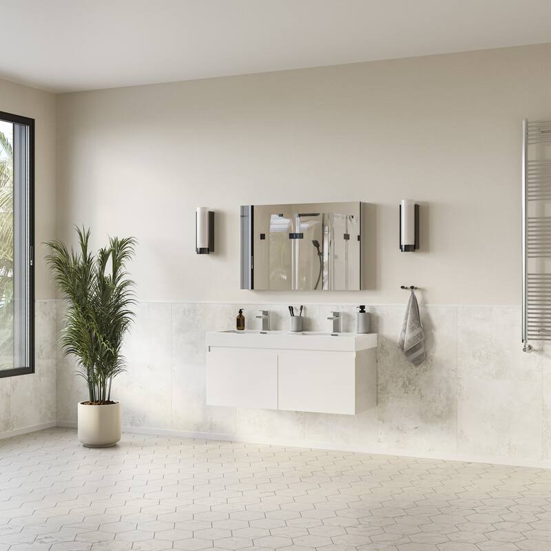 Fresca Mezzo 47-3/8" Wall Mounted / Floating MDF Vanity