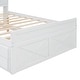 preview thumbnail 24 of 43, Platform Bed Frame with Storage Headboard, Trundle & Charging Station, Wood Captain Bed with 3 Drawers, Low Profile Bed