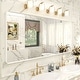 preview thumbnail 187 of 192, KIOTEE Modern Metal Frame Wall Mounted Bathroom Vanity Mirror with 5-year warranty 71x32 - White