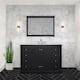 Dukes 48 in. W x 22 in. D Dark Grey Single Bath Vanity, Carrara Marble Top, and 46 in. Mirror