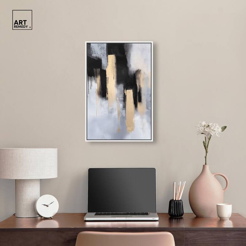 Onyx and Aureolin II Canvas by Art Remedy