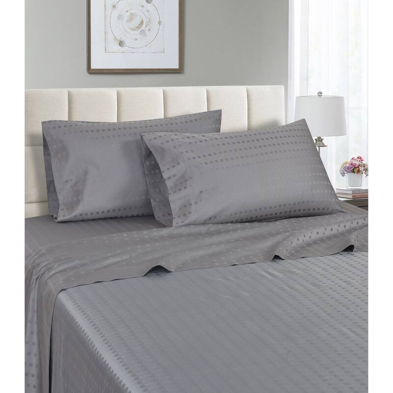 Home Sweet Home Dream Striped 1200 TC Cotton Deep Pocket Bed Sheet Set