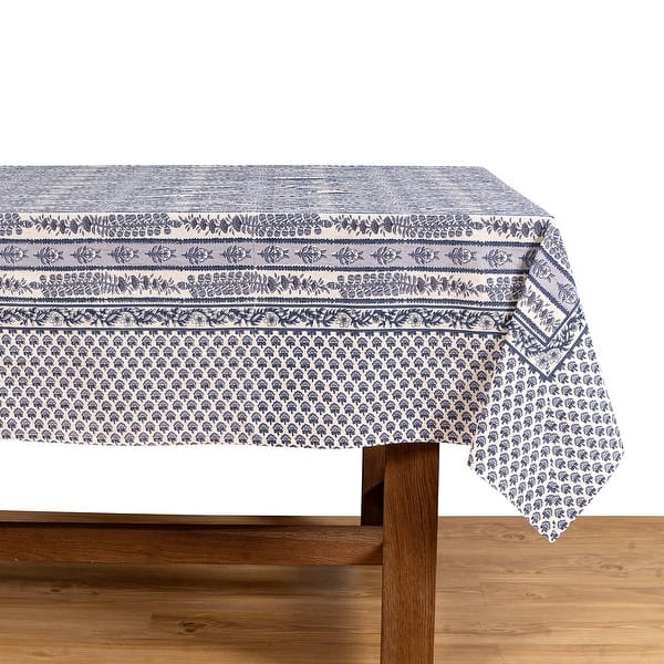 Couleur Nature Cherry Red & Green Table Runner - 16x90 Inches, 100% Cotton Hand-Printed French Linens, Machine Washable