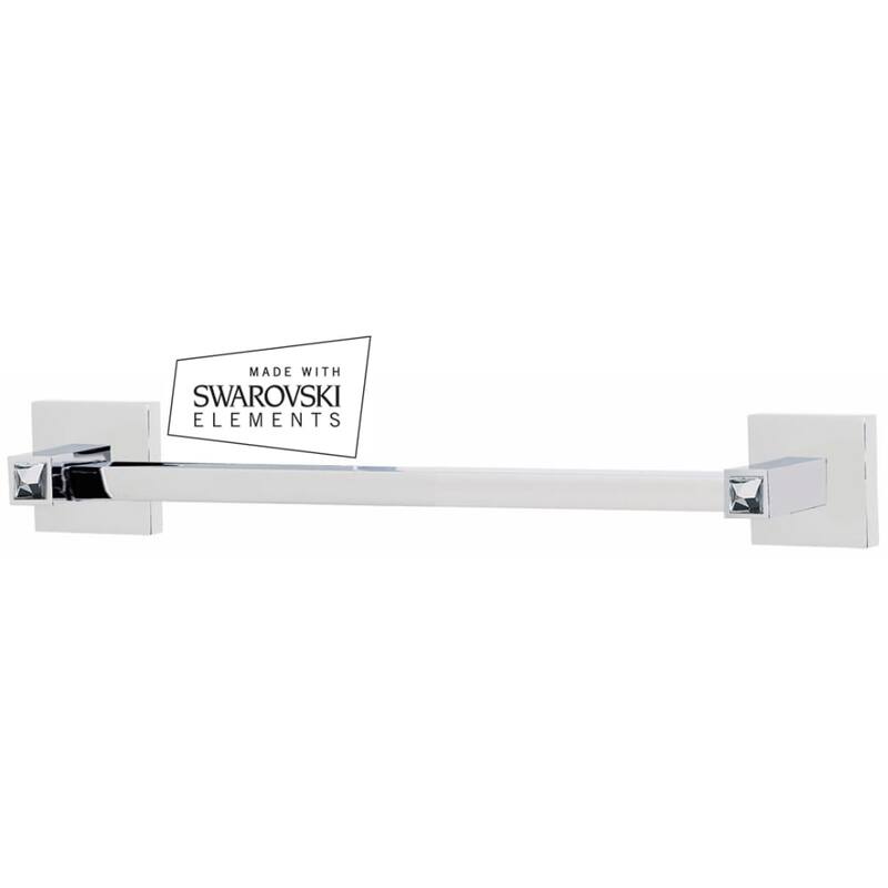Alno 12 Inch Wide Single Towel Bar from the Contemporary II Crystal