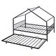 preview thumbnail 54 of 81, Metal house bed with trundle