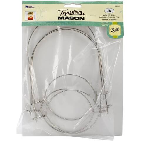 Loew-Cornell 1026287 Transform Mason Wire Handles 3 pack, Silver