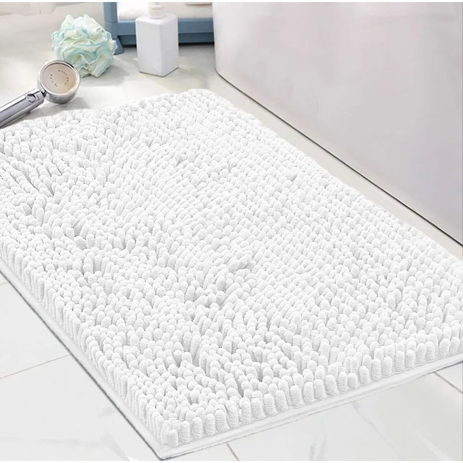 Clara Clark Chenille Extra Soft and Absorbent Bath Mat - Non Slip