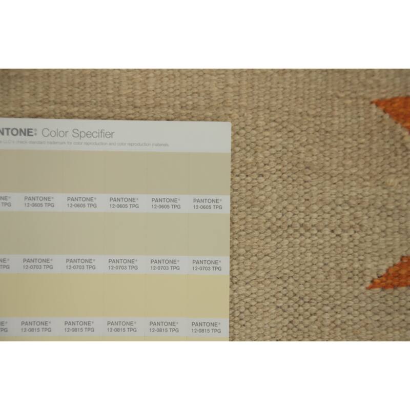 Hand Woven Oriental 100% Wool Carpet Southwestern Tribal Multi-Colored Kilim Area Rug - 9' 10'' X 6' 6''