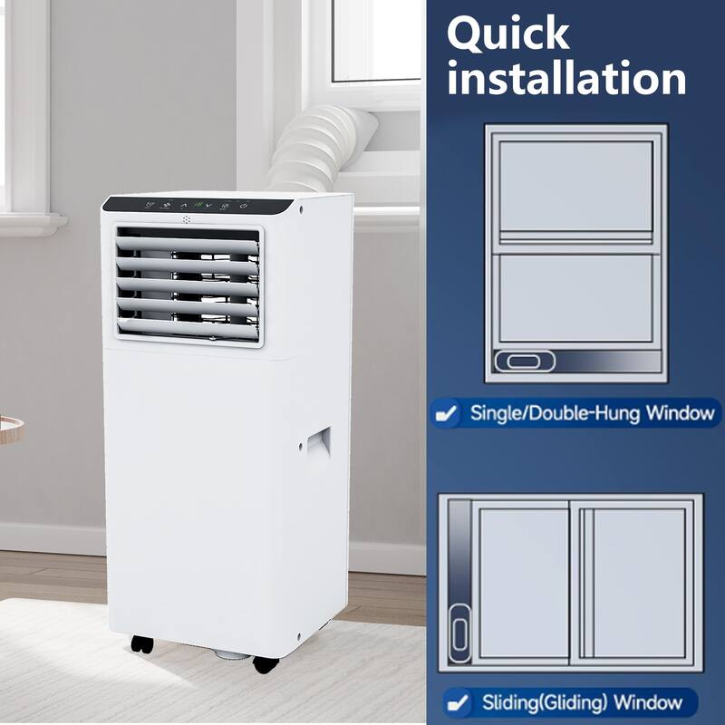 8000 BTU Portable Air Conditioners, Room up to 350 Sq. Ft, with Remote Control