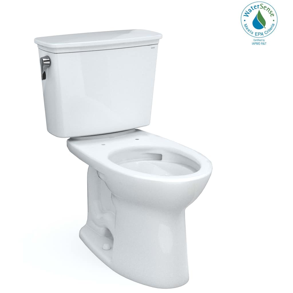 Toto CST786CEFG#01 Drake 1.28 GPF Two Piece Elongated Chair Height Toilet with Left Hand Lever