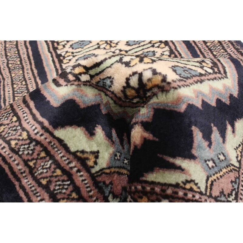 ECARPETGALLERY Hand-knotted Finest Peshawar Bokhara Light Khaki Wool Rug - 1'1 x 3'0