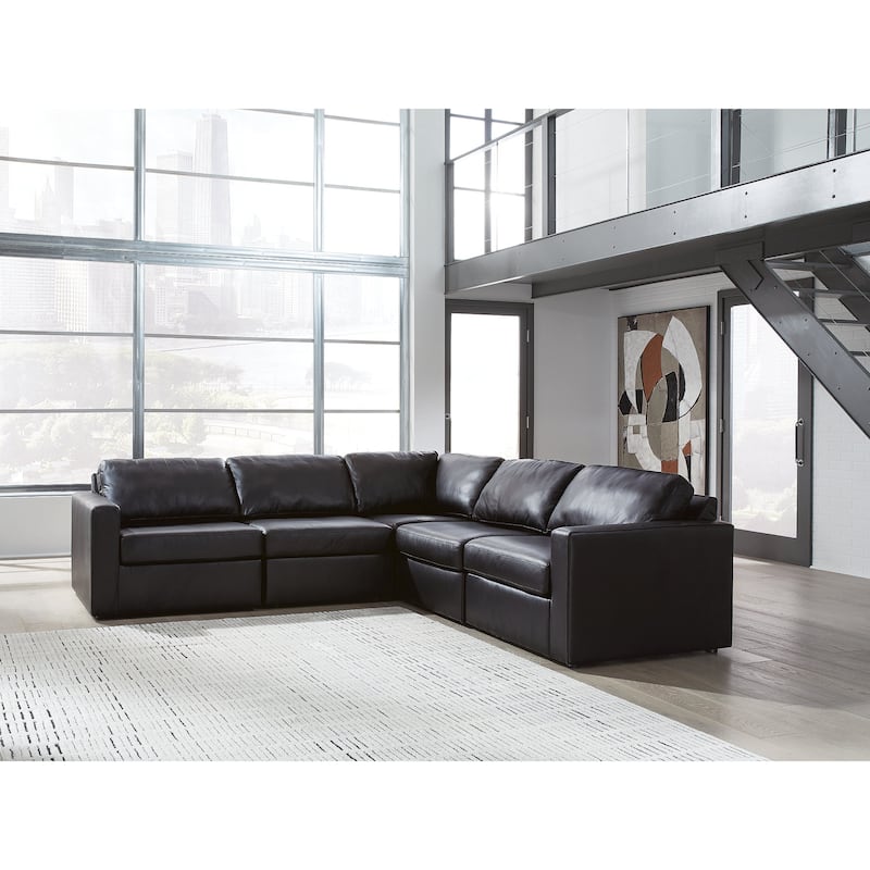 Signature Design by Ashley ModMax II Black 5-Piece Sectional - 108" W x 108" D x 36" H