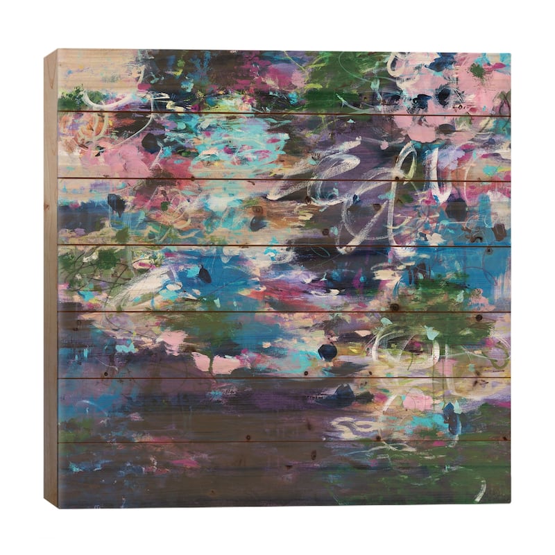 In All Time And Space Print On Wood by Paulette Insall - Multi-Color - 26x26x1.5