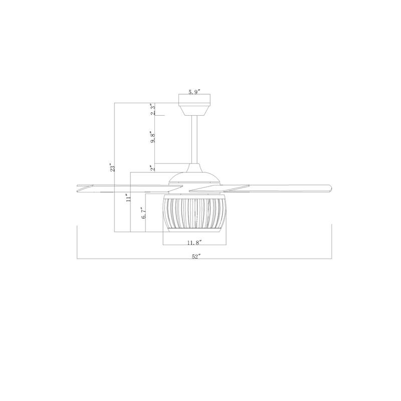 Nadire 52 Inch Chrome Polished Finish Glam Style Crystal Ceiling Fan with Remote
