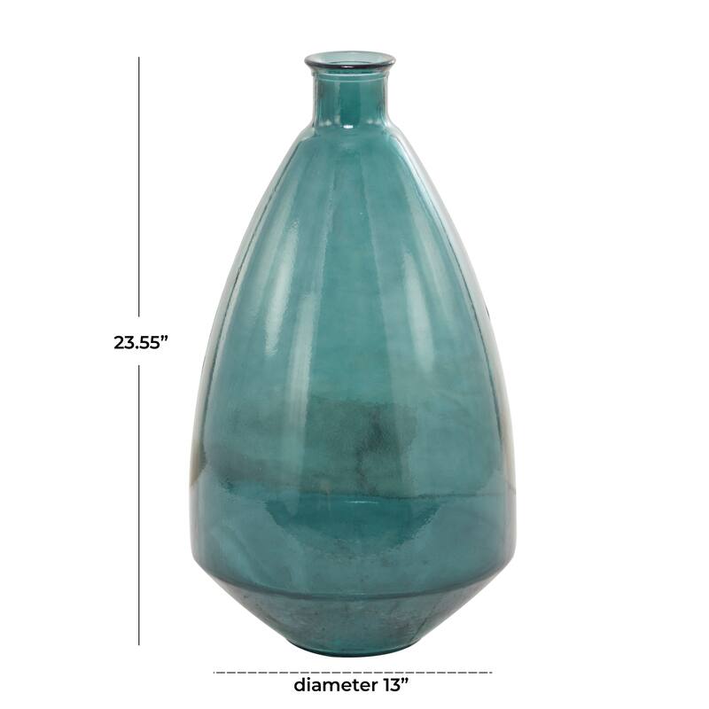 Blue Recycled Glass Handmade Spanish Decorative Vase