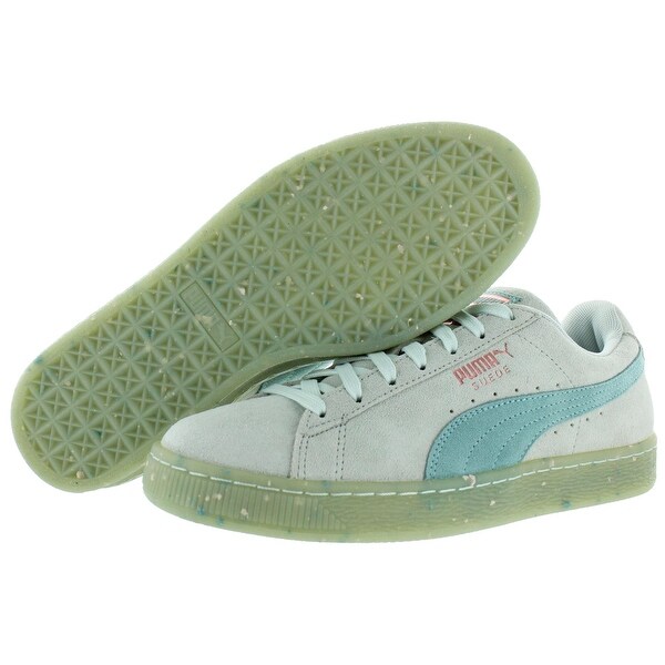 puma basket suede classic mint green sneakers