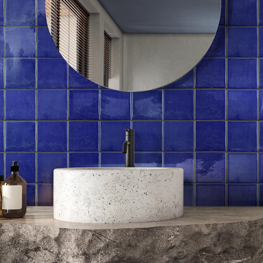 Merola Tile Viva Azul 4" x 4" Ceramic Wall Tile